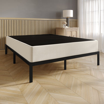 Sommier tapissier en métal et lin rembourré CraftPorch