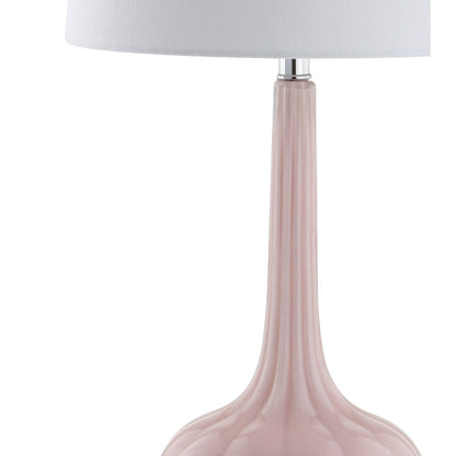 Lampe de table à LED Diamante 28,5 en verre, forme goutte d'eau, rose (lot de 2) par JONATHAN Y