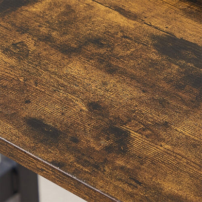 Ensemble table à manger, table de bar en bois, table de cuisine avec 2 bancs - 3 pièces