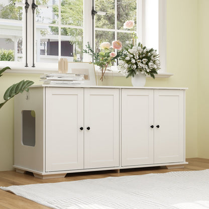 Meuble de dissimulation pour bac à litière pour chat et toilettes privées pour animaux de compagnie