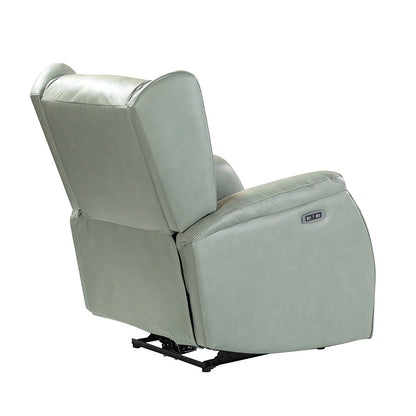 Fauteuil inclinable électrique en cuir véritable Eduardo avec port USB, lot de 2