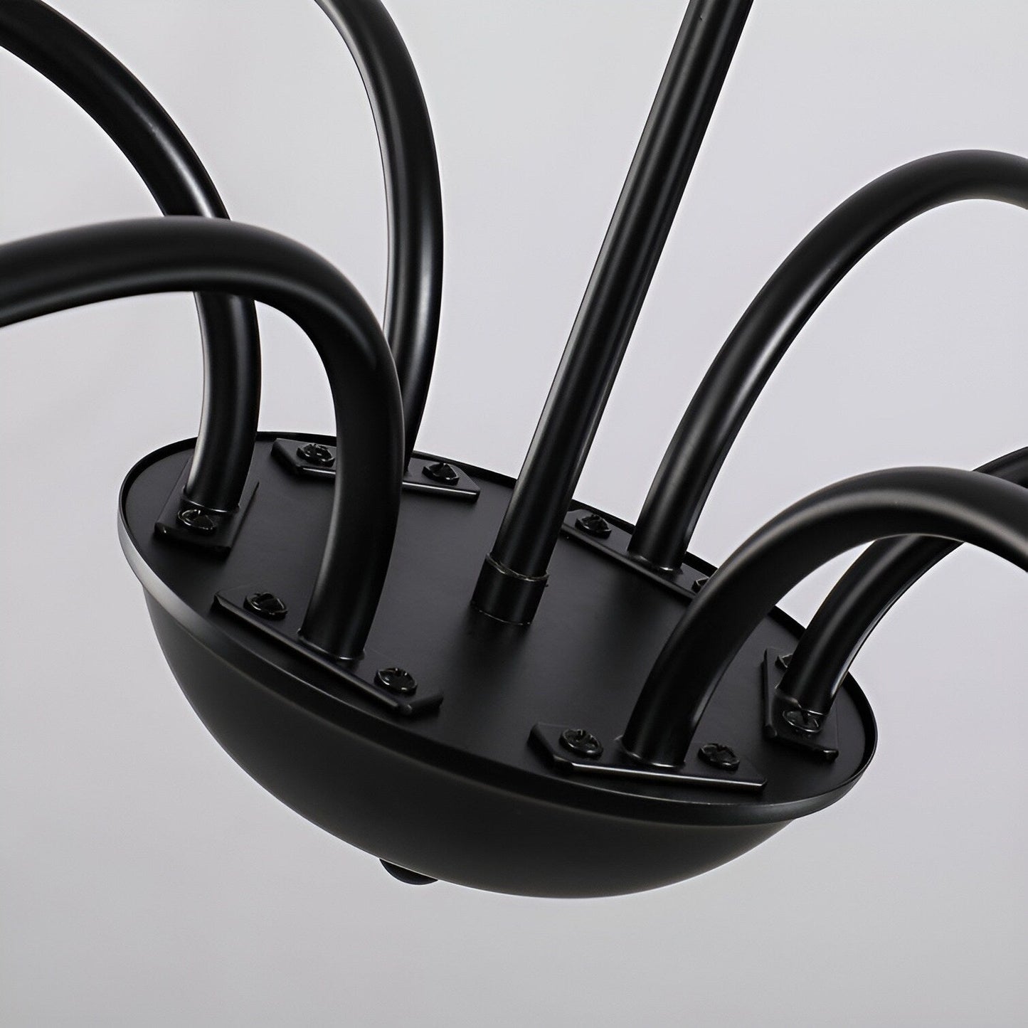 Lustre minimaliste français classique à 6 lumières avec éclairage de style bougie