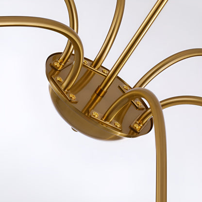 Lustre minimaliste français classique à 6 lumières avec éclairage de style bougie