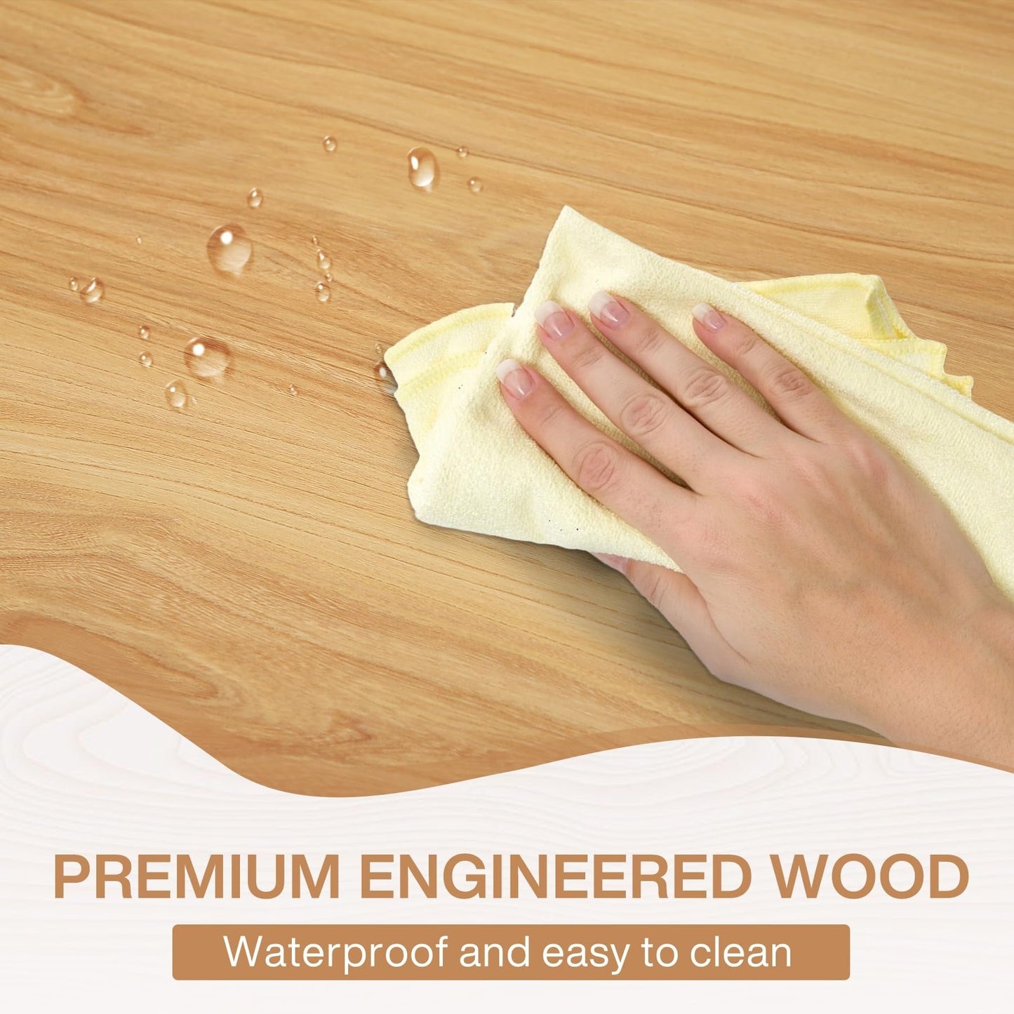 Table à manger de style ferme pour 6 personnes, table de cuisine rectangulaire en bois de 70,8 pouces