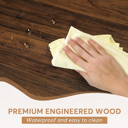 Table à manger de style ferme pour 6 personnes, table de cuisine rectangulaire en bois de 70,8 pouces