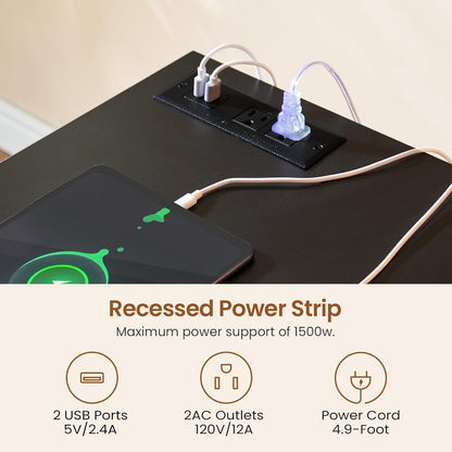 Bureau de direction de ferme Bureau à domicile Tiroir de classement Support d'écran Prise de courant