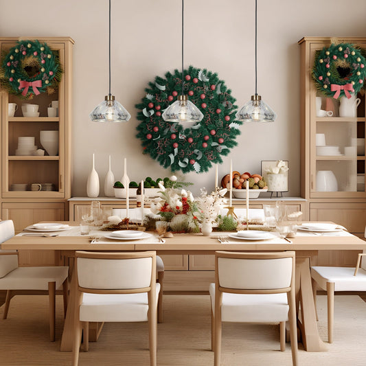 Suspension Flyn Modern à 1 ampoule en verre mercure pour îlot de cuisine