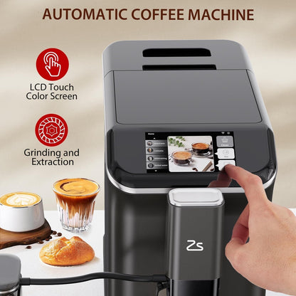 Machine à expresso entièrement automatique avec mousseur à lait automatique