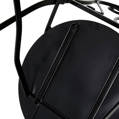 Ensemble de bistrot pliant d'extérieur en métal Glitzhome 3 pièces avec table et chaises