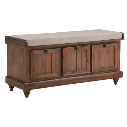 Banc de rangement Granger avec coussin d'assise en lin par iNSPIRE Q Classic