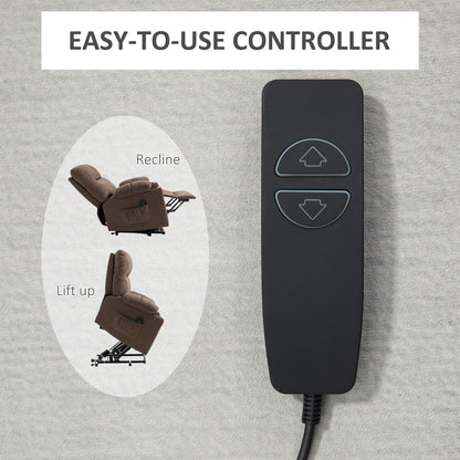 Fauteuil releveur électrique HOMCOM pour personnes âgées, fauteuil inclinable de salon surdimensionné avec télécommande