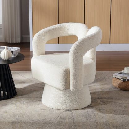 Fauteuils d'appoint pivotants à 360 degrés rembourrés Boucle de HOMEFUN