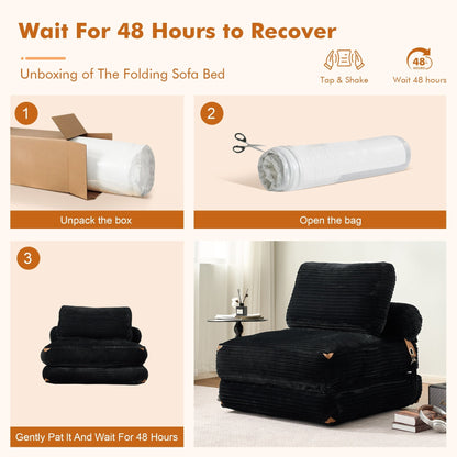 Canapé pliant moderne en velours côtelé HOOOWOOO