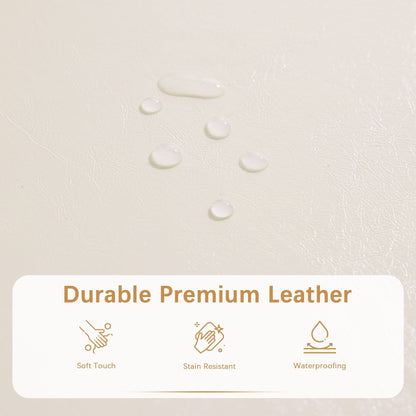 Pouf de rangement rectangulaire rembourré 50,3 x 17,50 x 18 po - Similicuir