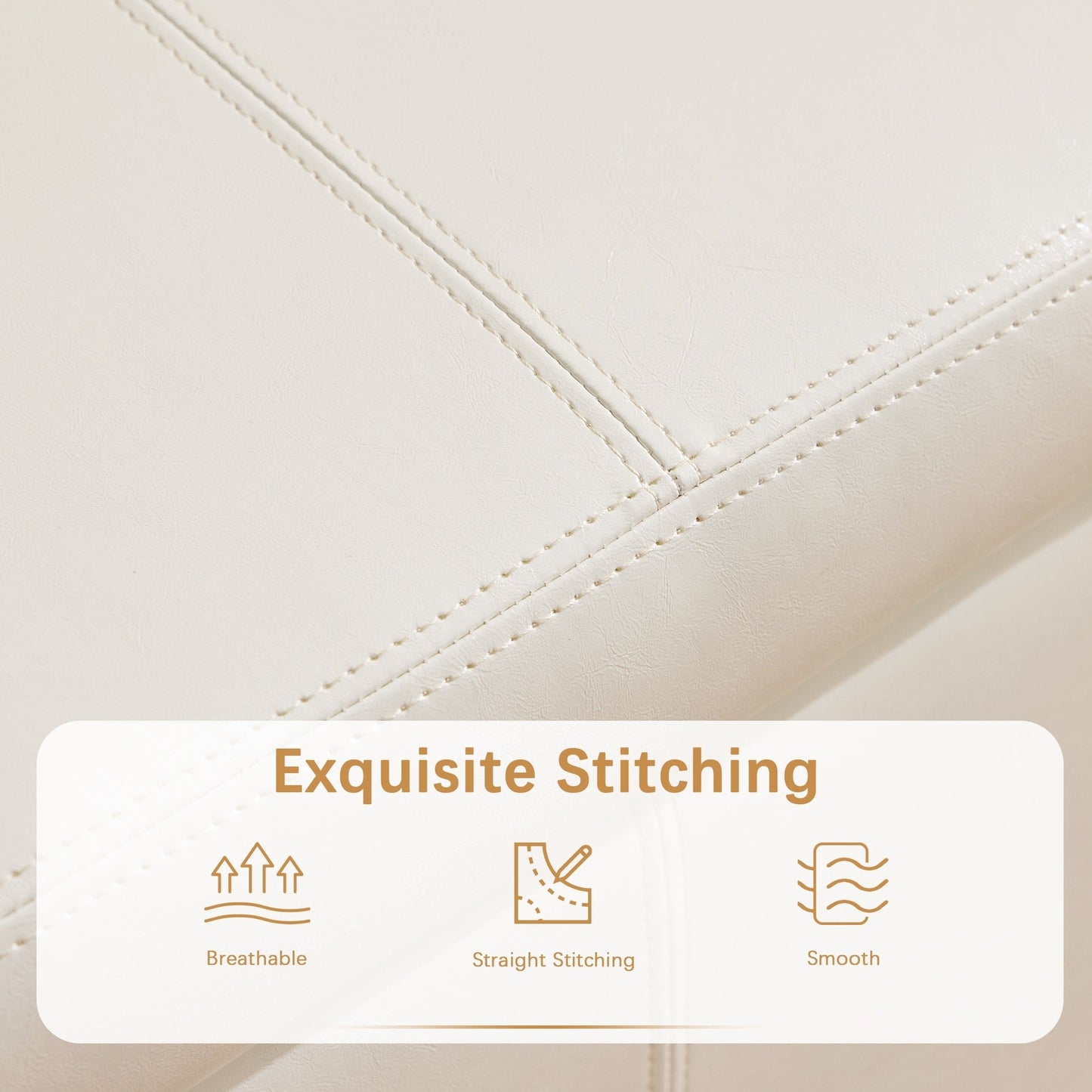 Pouf de rangement rectangulaire rembourré 50,3 x 17,50 x 18 po - Similicuir