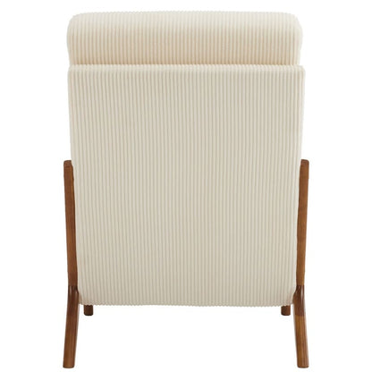 Chaise de loisirs à dossier haut en bois massif avec accoudoirs et dossier Chaise d'appoint