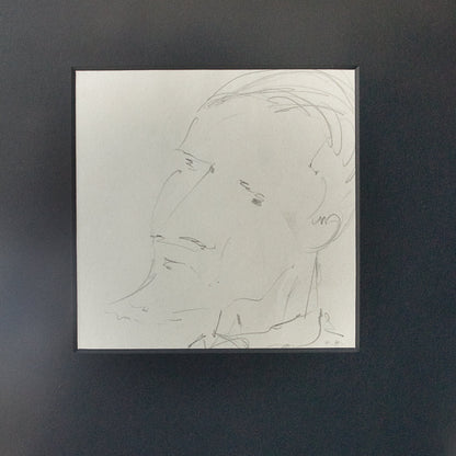 Dessin autoportrait encadré Pierre Pruvost