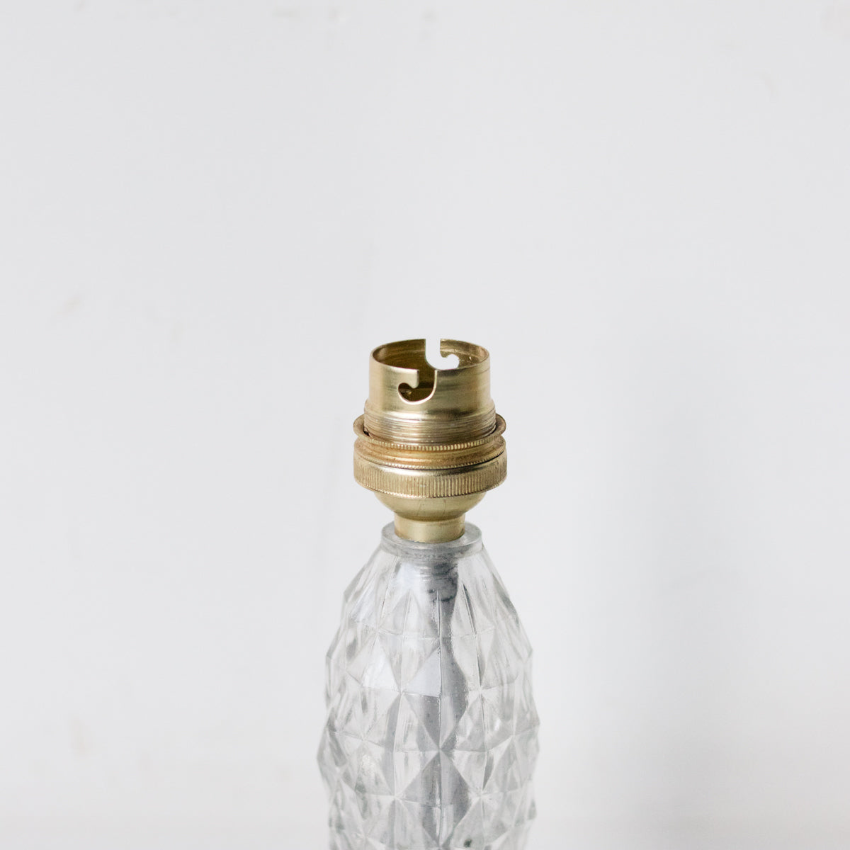 Lampe d'appoint en verre avec base en miroir