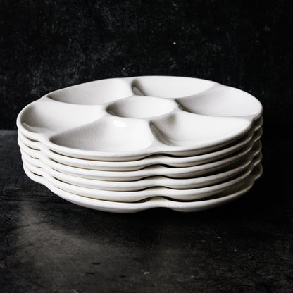 Ensemble de 6 assiettes à huîtres vintage Gien