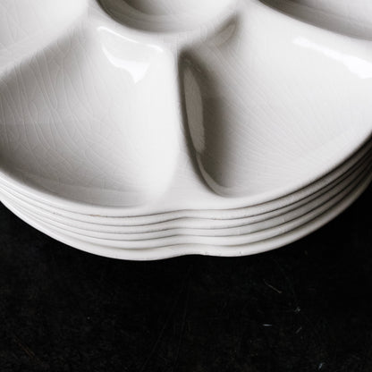 Ensemble de 6 assiettes à huîtres vintage Gien