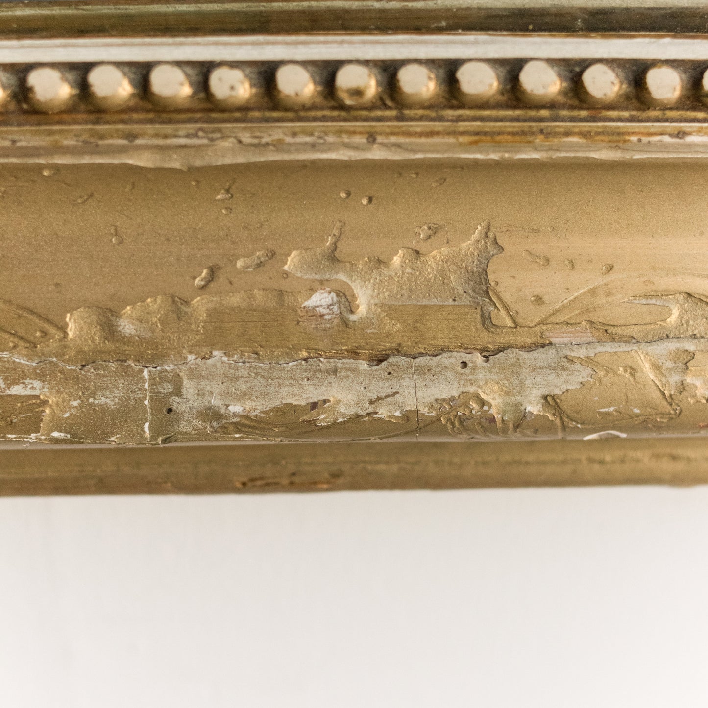 Miroir Louis Philippe vintage avec bol en terre cuite rouge | 24,5 x 34,5