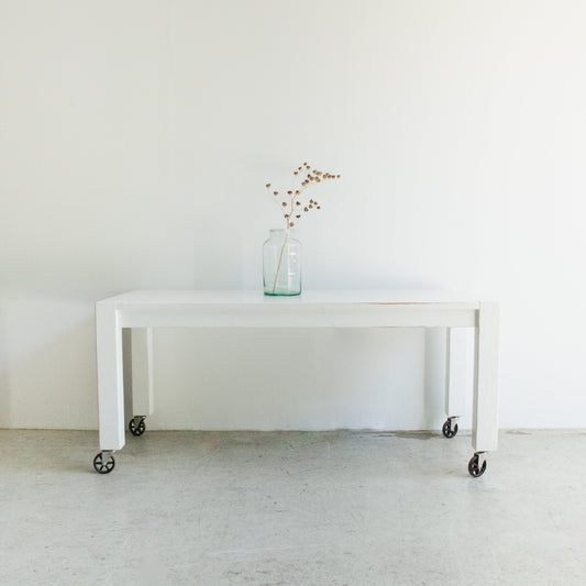 Table de travail en bois récupéré | Échantillon de sol