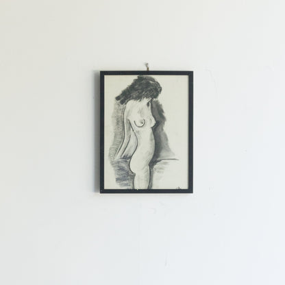 Dessin abstrait de nu debout