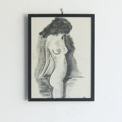 Dessin abstrait de nu debout