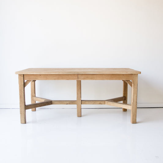 Table de travail en bois récupéré de style ferme | Échantillon de sol