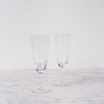 Ensemble de 9 flûtes à champagne simples