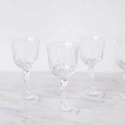 Ensemble de 4 verres à vin vintage