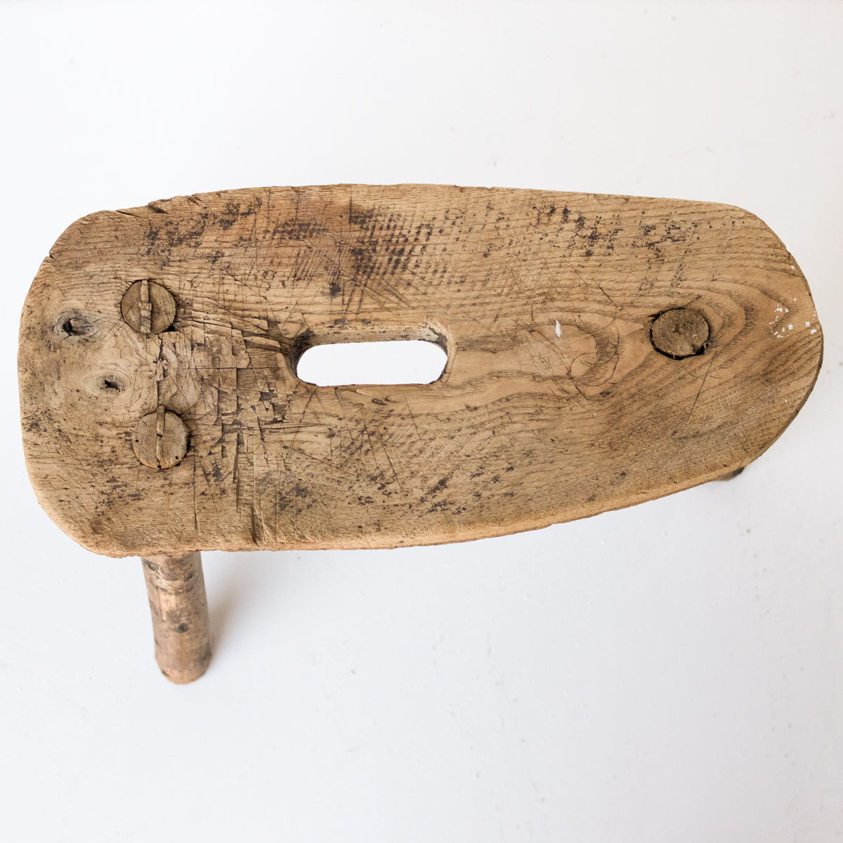 Tabouret de traite rustique