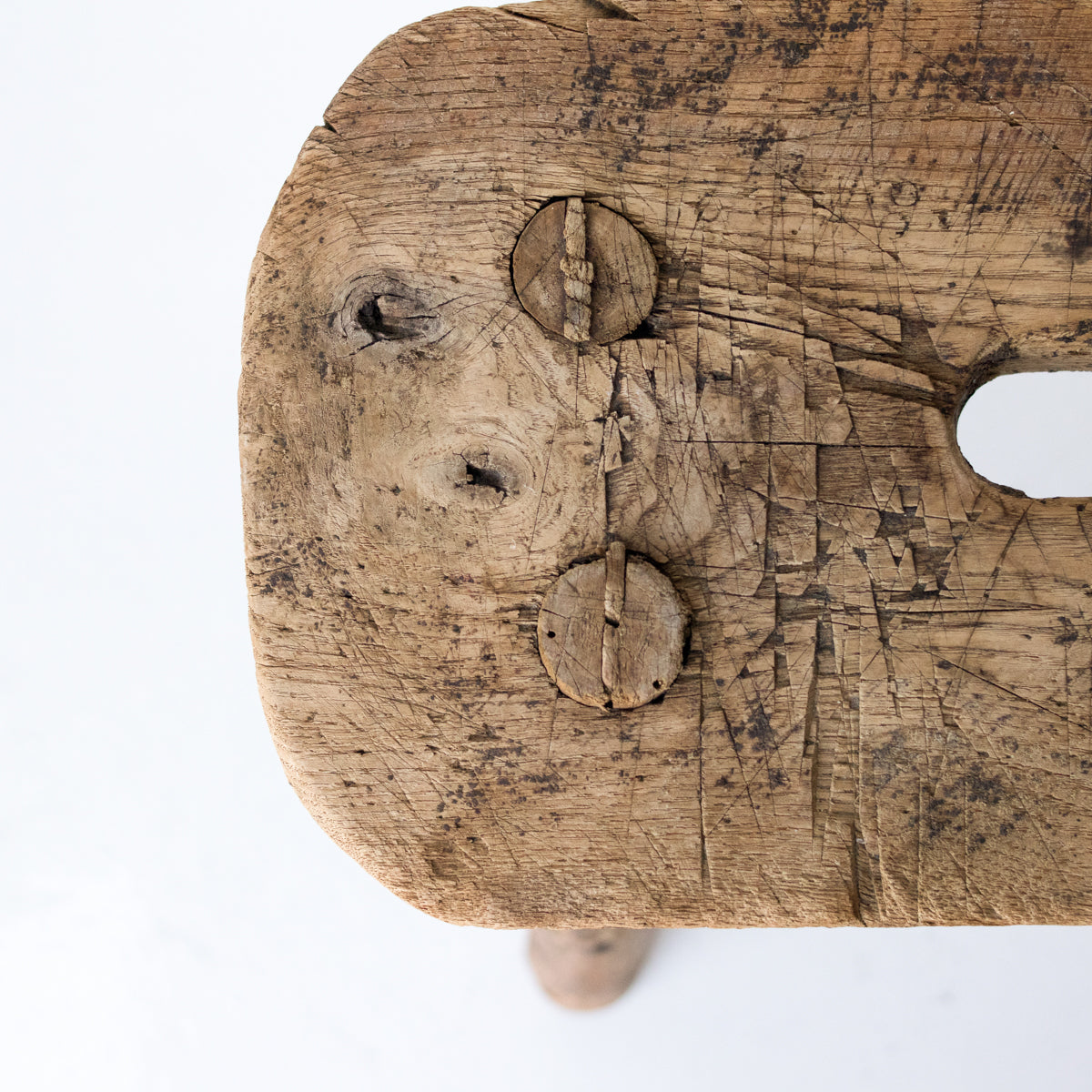 Tabouret de traite rustique