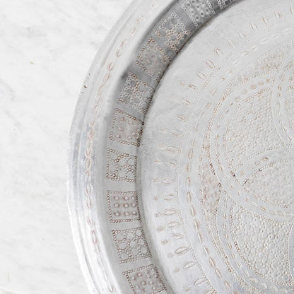 Plateau marocain vintage en aluminium