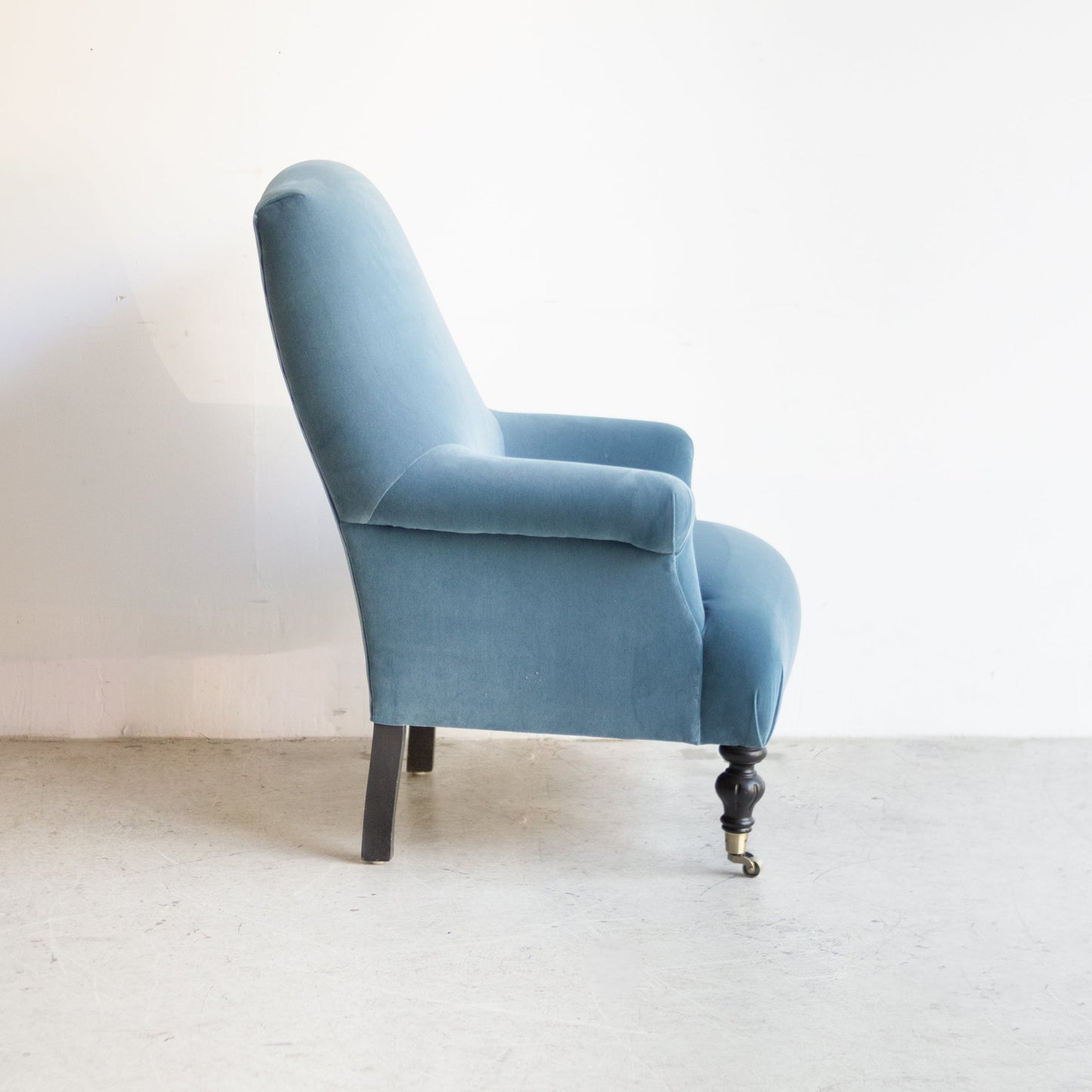 Fauteuil Bellecour | Velours Émile Bleu Mer
