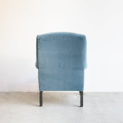 Fauteuil Bellecour | Velours Émile Bleu Mer