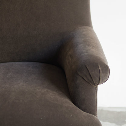 Fauteuil Bellecour | Velours Émile Chocolat | Échantillon