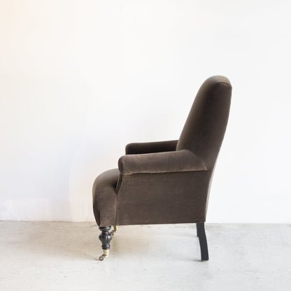 Fauteuil Bellecour | Velours Émile Chocolat | Échantillon