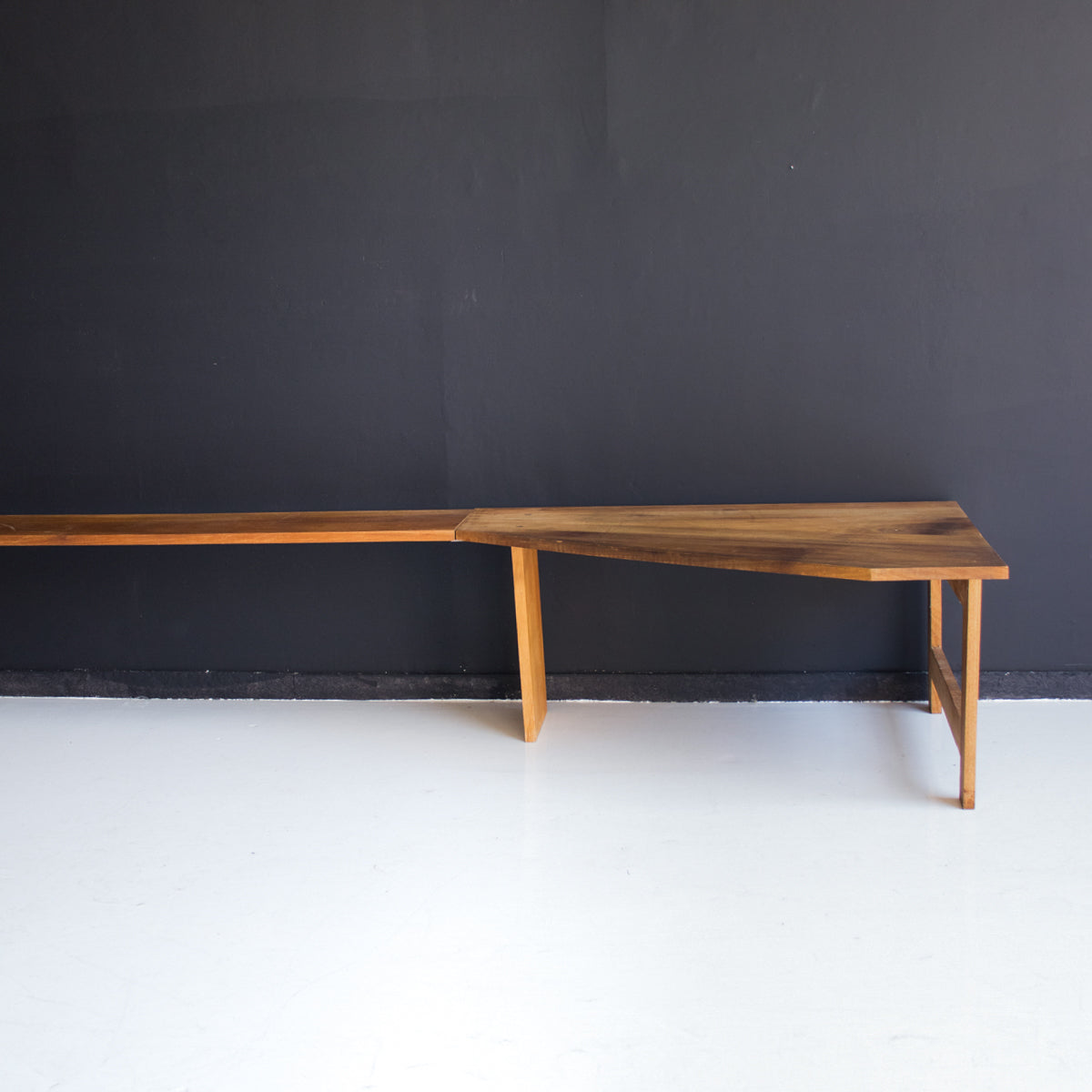 Banquette vintage en noyer