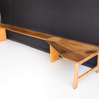 Banquette vintage en noyer