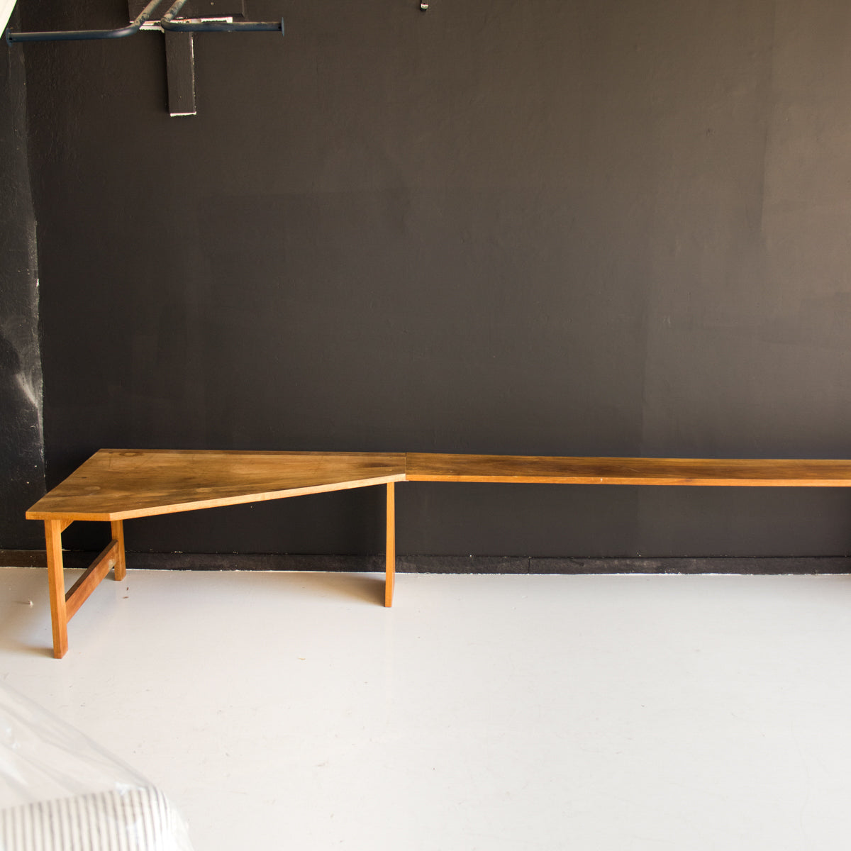 Banquette vintage en noyer