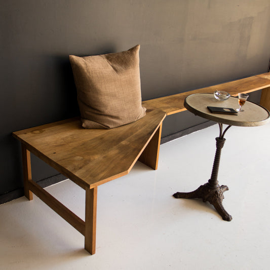 Banquette vintage en noyer