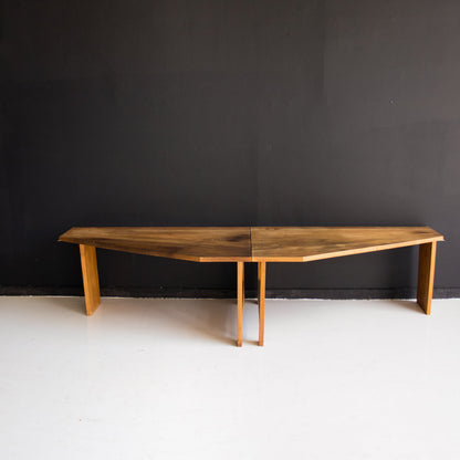 Banquette vintage en noyer