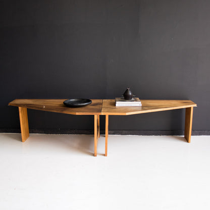 Banquette vintage en noyer
