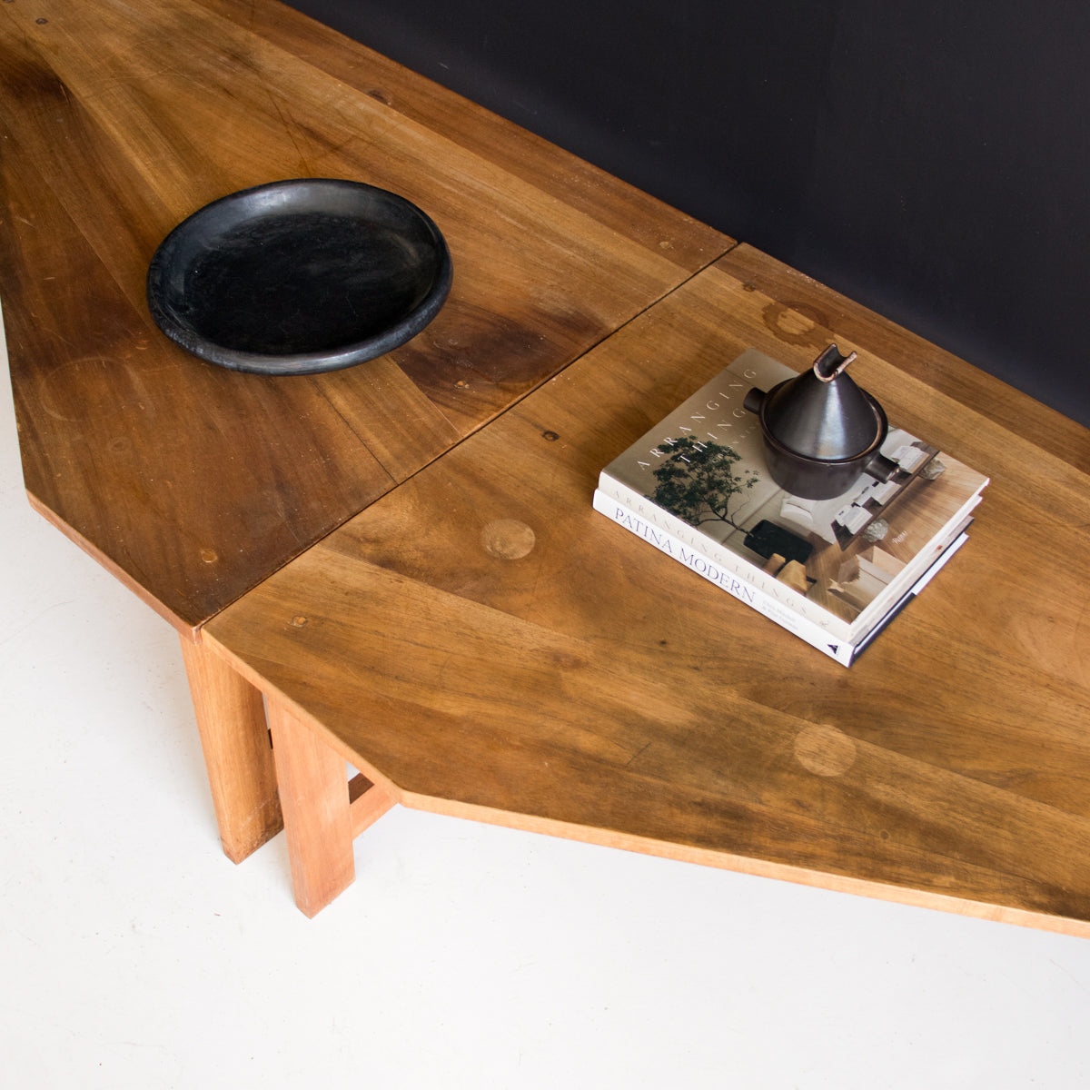 Banquette vintage en noyer