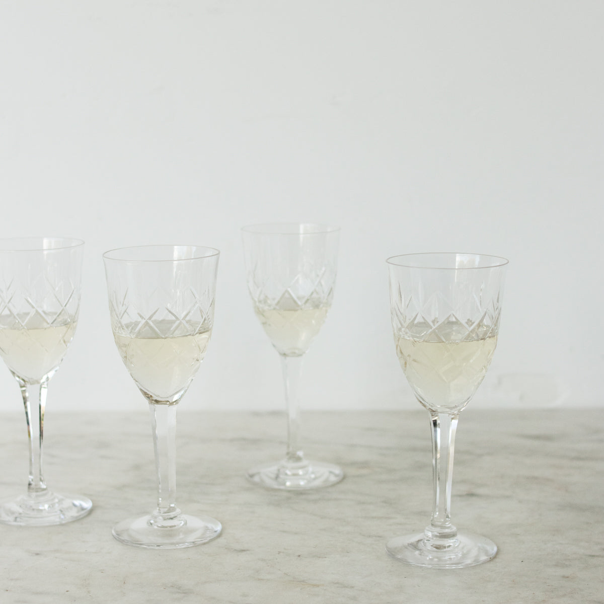 Ensemble de 6 verres à vin en cristal de la Cristallerie Lorraine