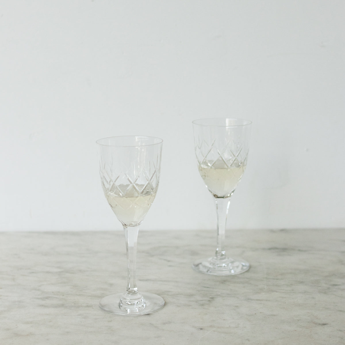 Ensemble de 6 verres à vin en cristal de la Cristallerie Lorraine