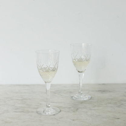 Ensemble de 6 verres à vin en cristal de la Cristallerie Lorraine