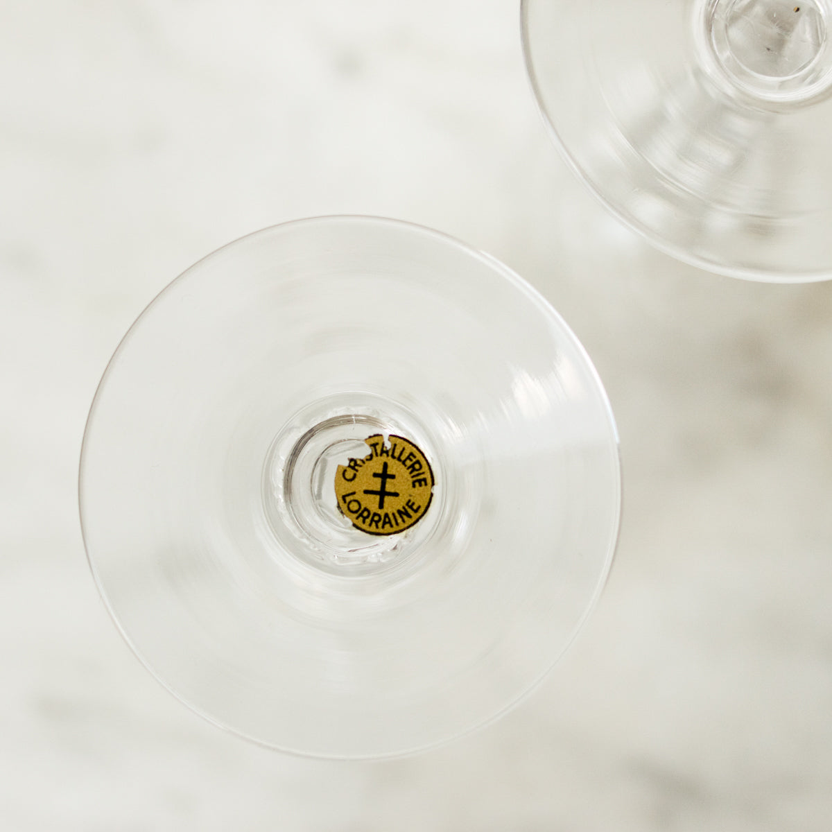 Ensemble de 6 verres à vin en cristal de la Cristallerie Lorraine