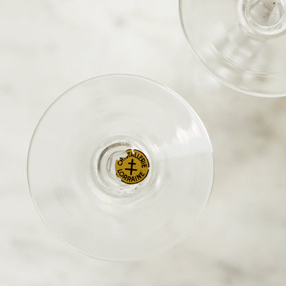 Ensemble de 6 verres à vin en cristal de la Cristallerie Lorraine